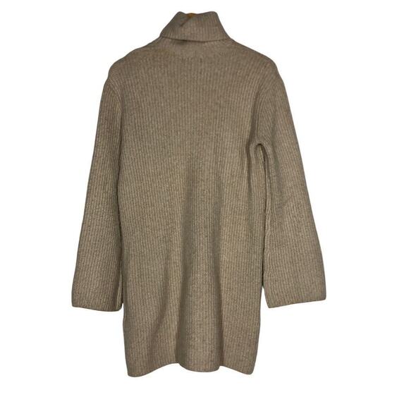 Steve Madden Abbie Sweater Dress Knit Turtleneck Long Sleeve Mini Oatmeal Small - Picture 6 of 11